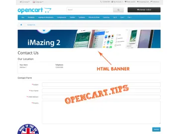 HTML Banners OpenCart 2