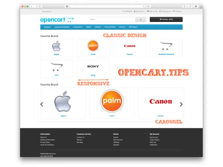 Home Page Manufacturers OpenCart 2