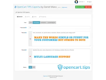 Captcha Words OpenCart